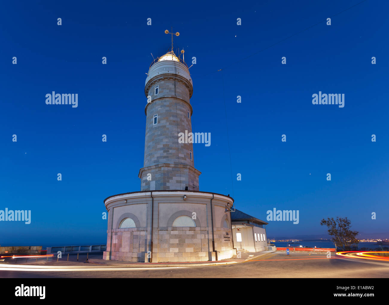 Leuchtturm von Kap Bürgermeister in Santander, Kantabrien, Spanien Stockfoto