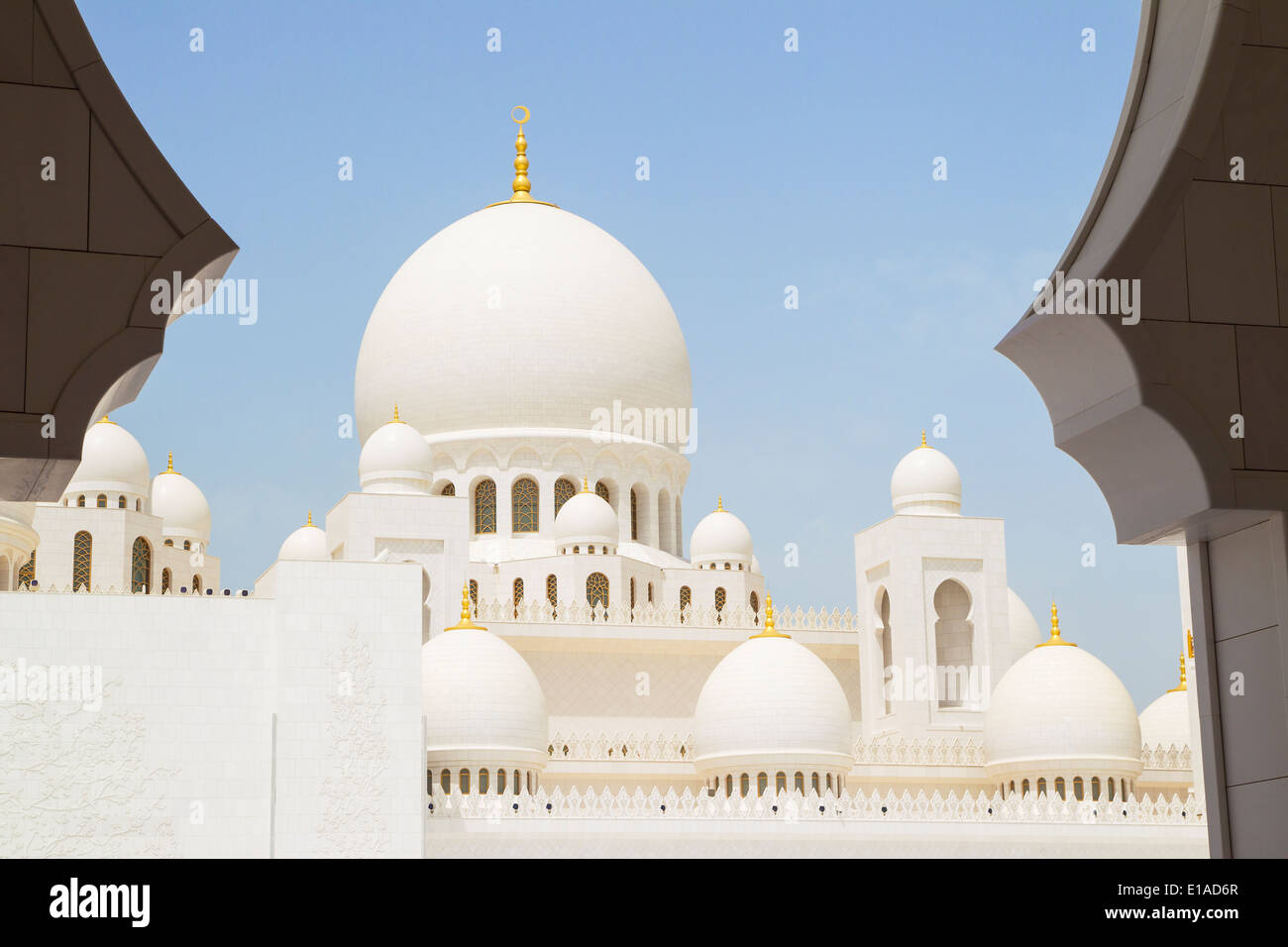 Sheikh Zayed Grand Moschee Abu Dhabi Vereinigte Arabische Emirate Stockfoto