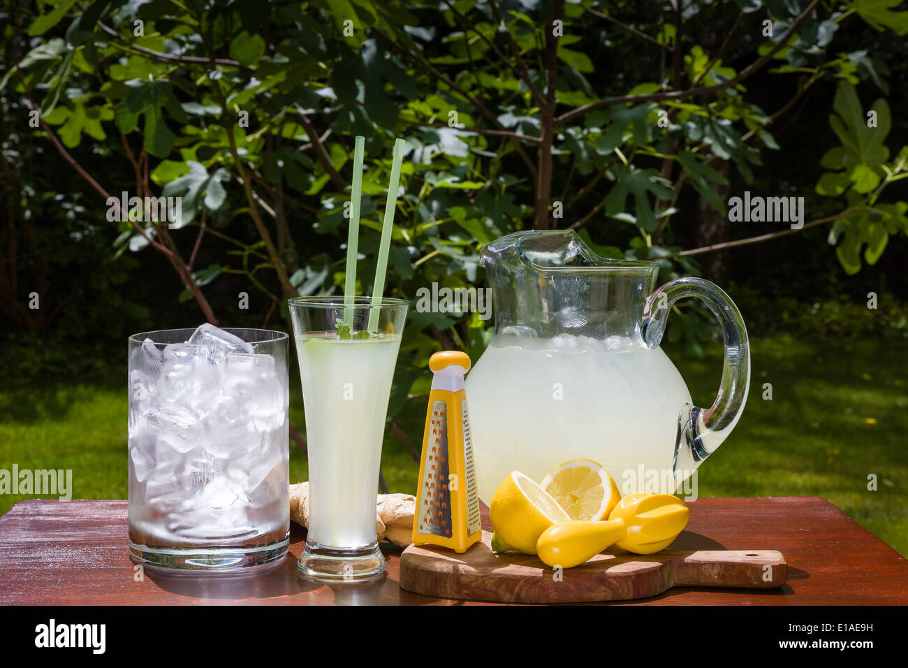 Ingwer-Limonade im Sommer erfrischt perfekt Stockfoto