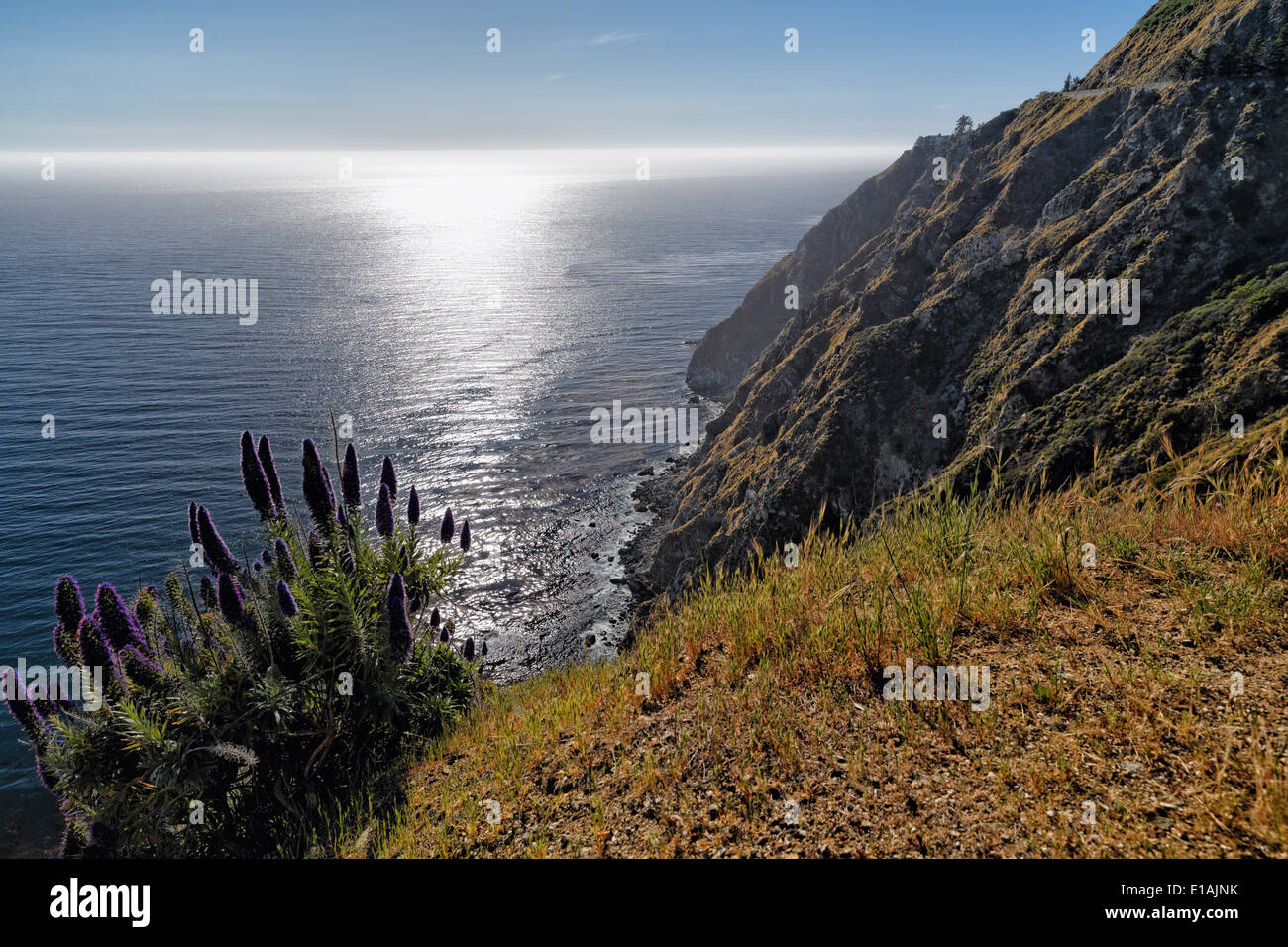 Big Sur Coast im späten Nachmittag Licht, California Stockfoto