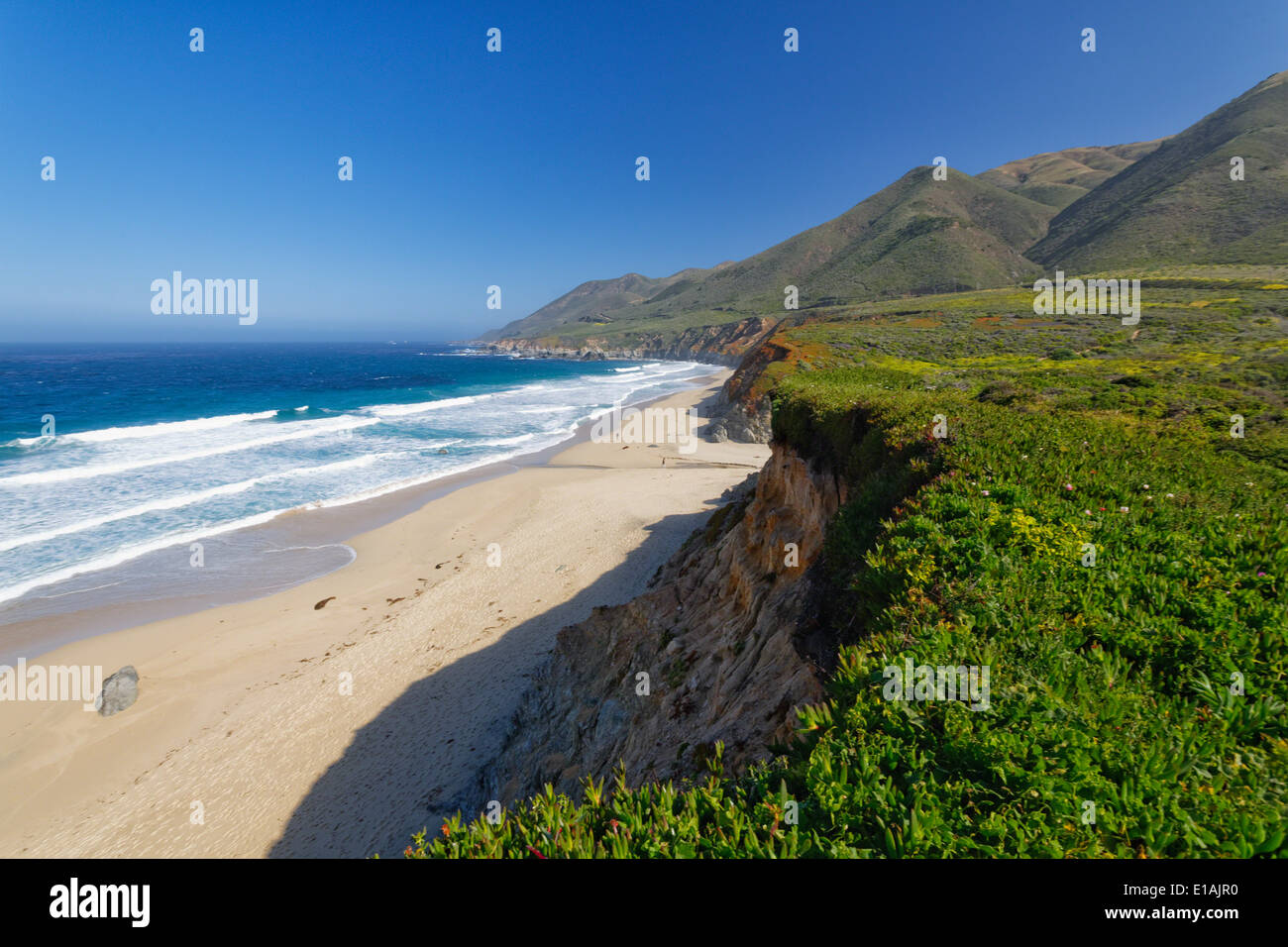 Pacific Coast Beach im Garrapata State Park in Big Sur, Kalifornien Stockfoto