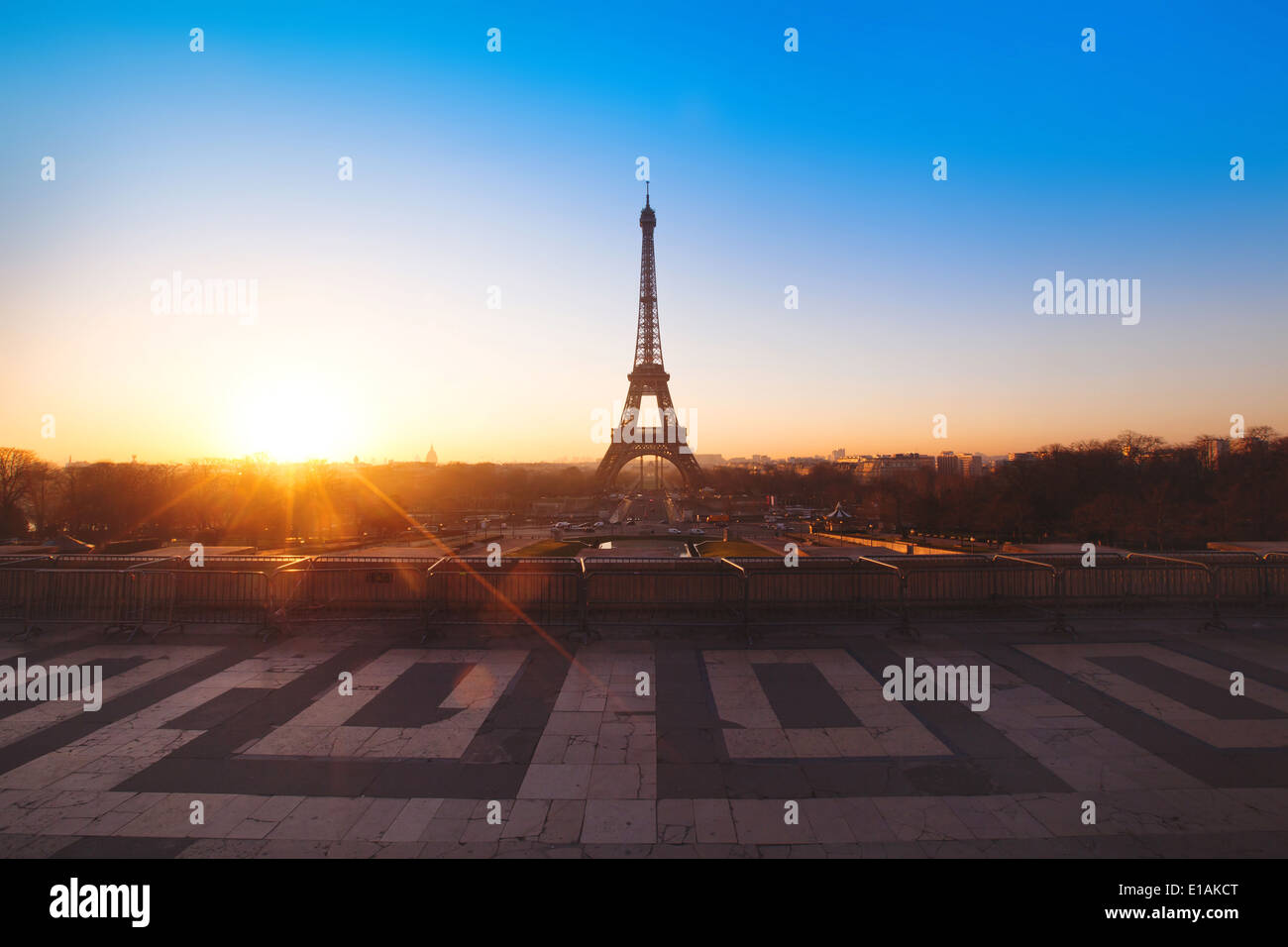 Panoramablick auf Paris, Frankreich - mit Platz für den text Stockfoto