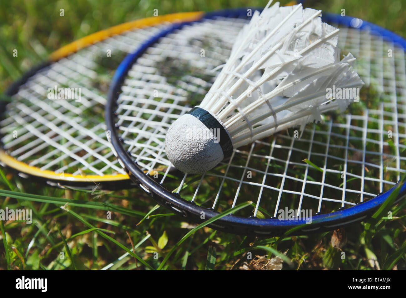 Badminton hautnah Stockfoto