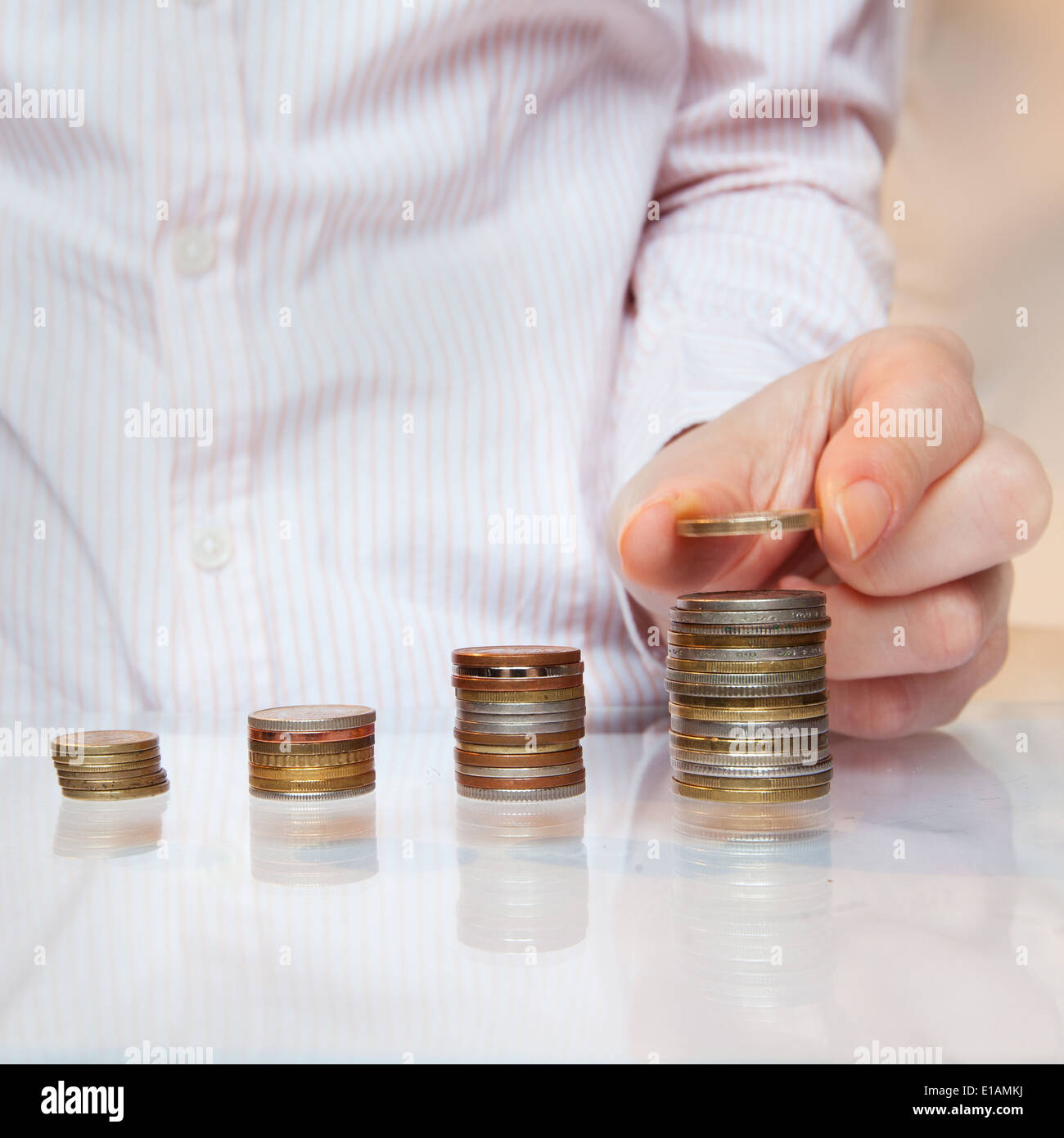 Lohnerhöhung Stockfoto