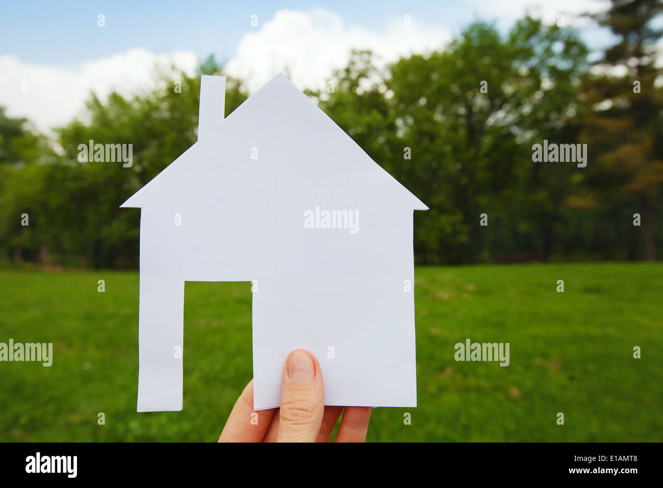 Projekt des Hauses, Immobilien-Konzept Stockfoto