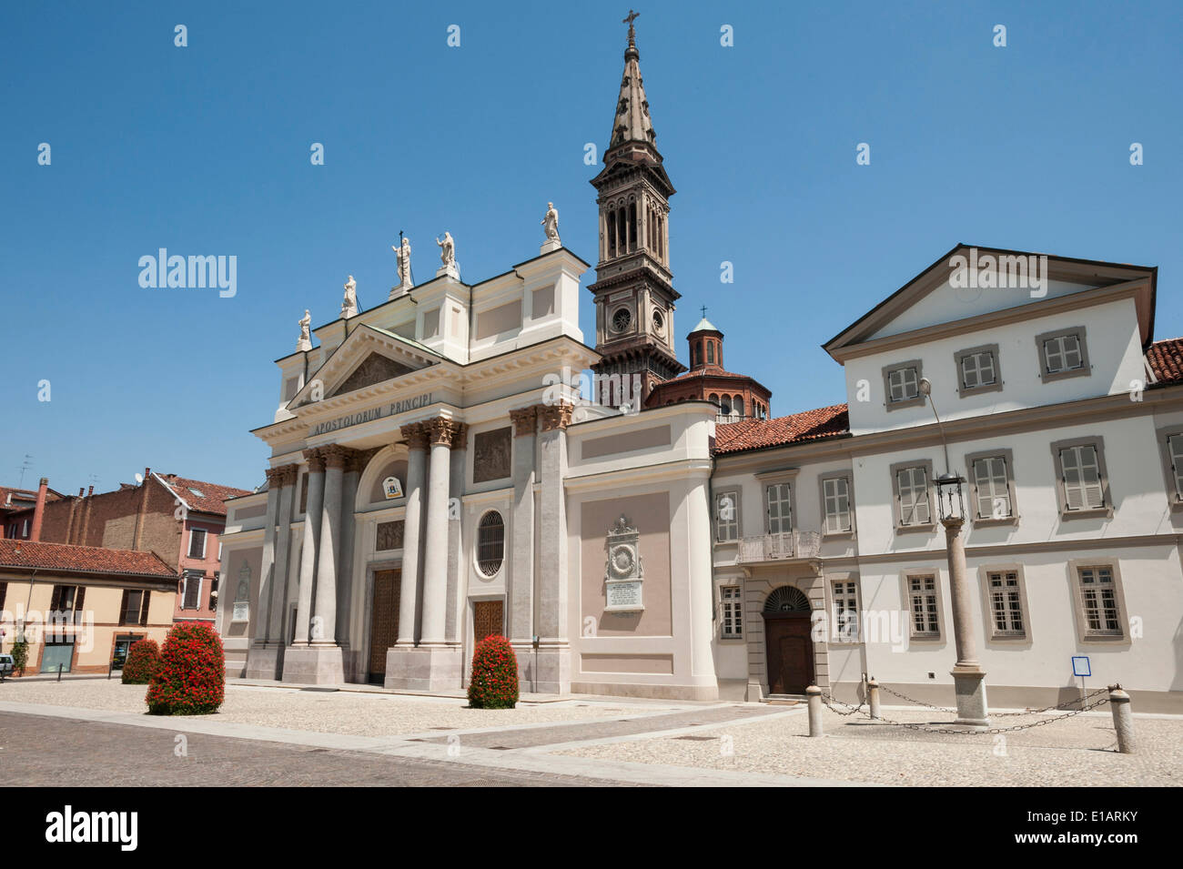 Alessandria-Kathedrale, auch Dom d ' Alessandria oder Cattedrale dei Santi Pietro e Marco, Alessandria, Piemont, Italien Stockfoto