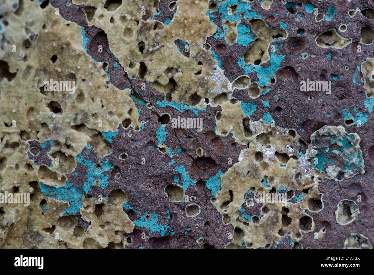 Zeolith Geode, Mineralien, Färöer, Dänemark Stockfoto