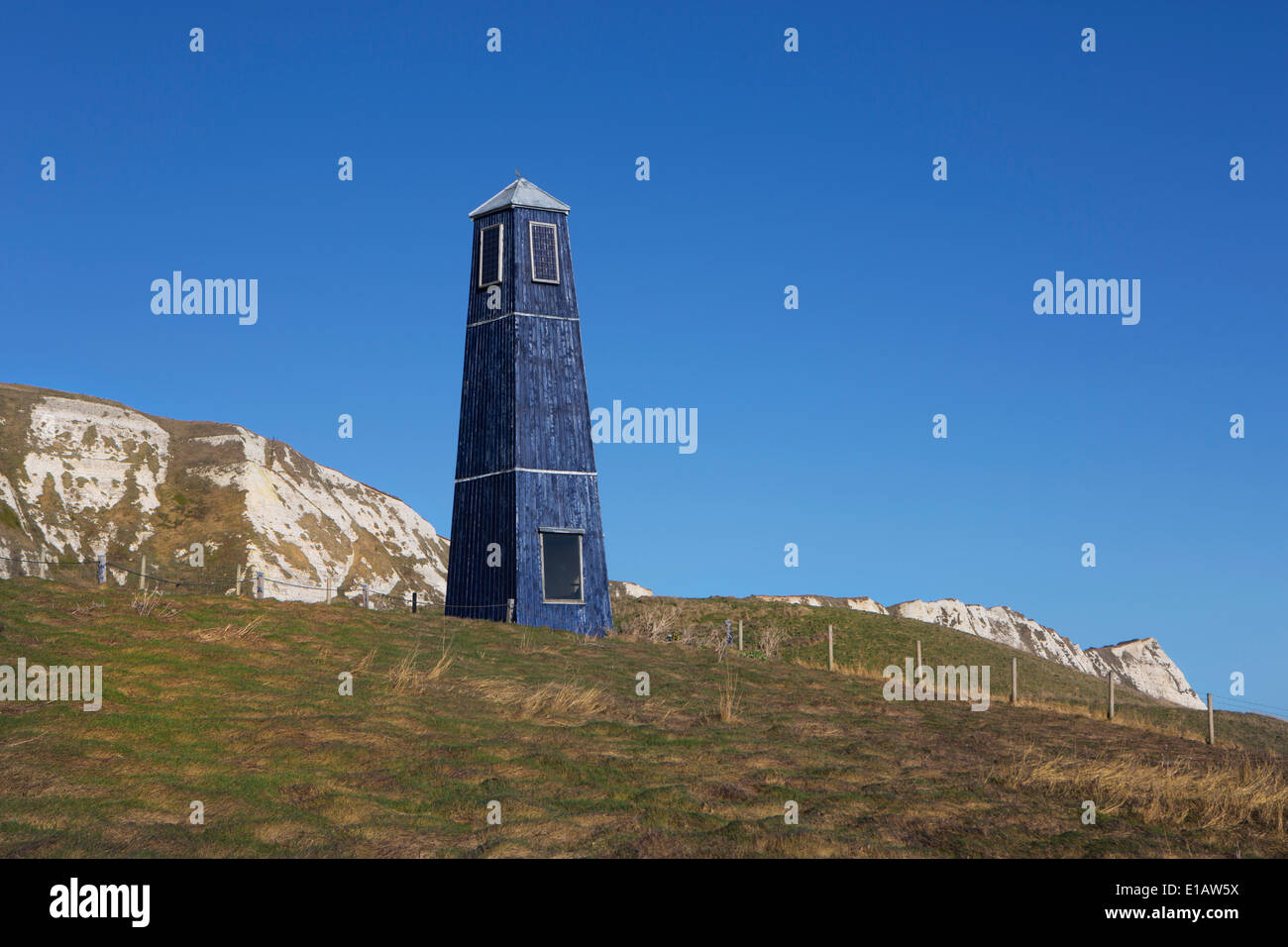 Ein Turm an Samphire Hoe, Kent Stockfoto