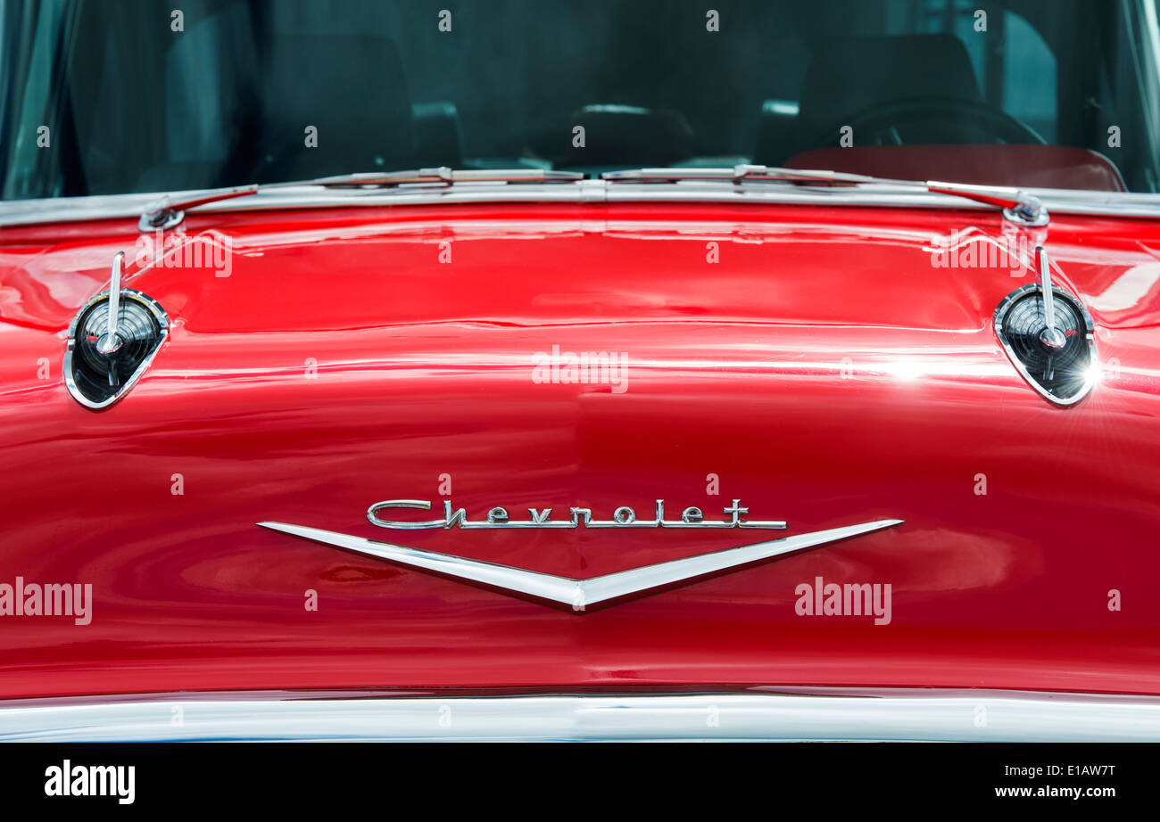 1957 Chevrolet Bel Air. Chevy. Amerikanische Oldtimer Stockfoto