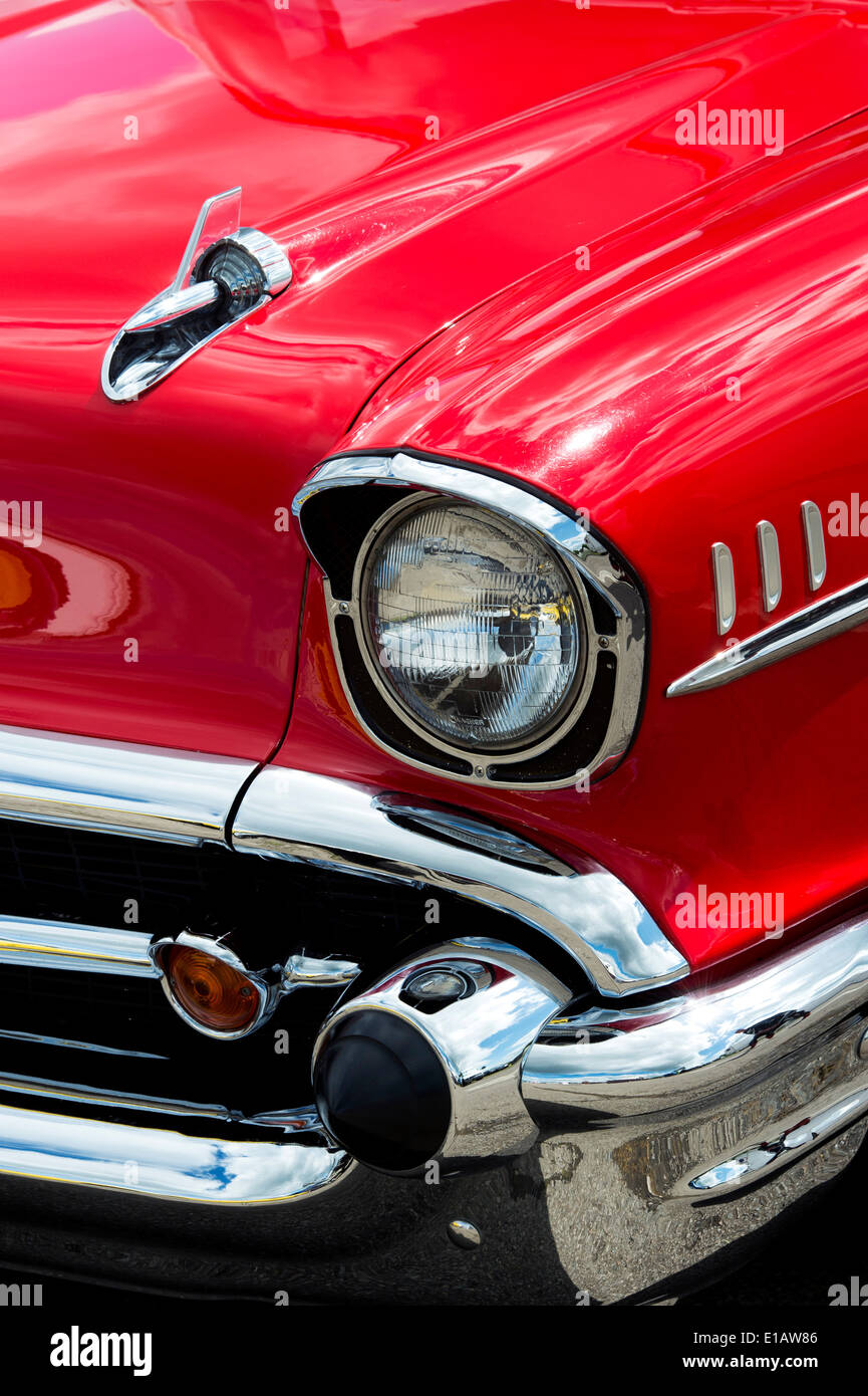 1957 Chevrolet Bel Air. Chevy. Amerikanische Oldtimer Stockfoto