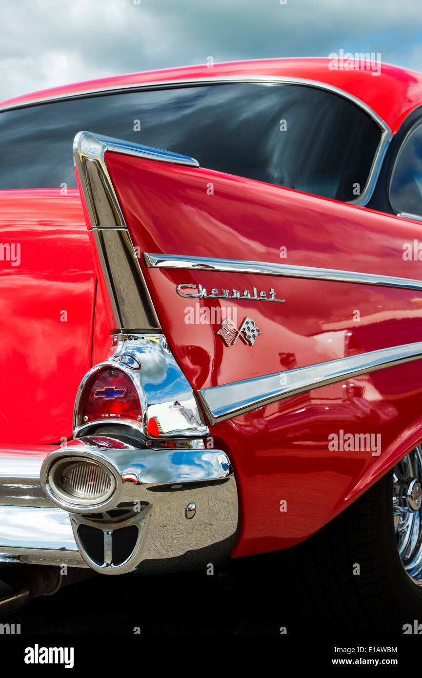 1957 Chevrolet Bel Air. Chevy. Amerikanische Oldtimer Stockfoto