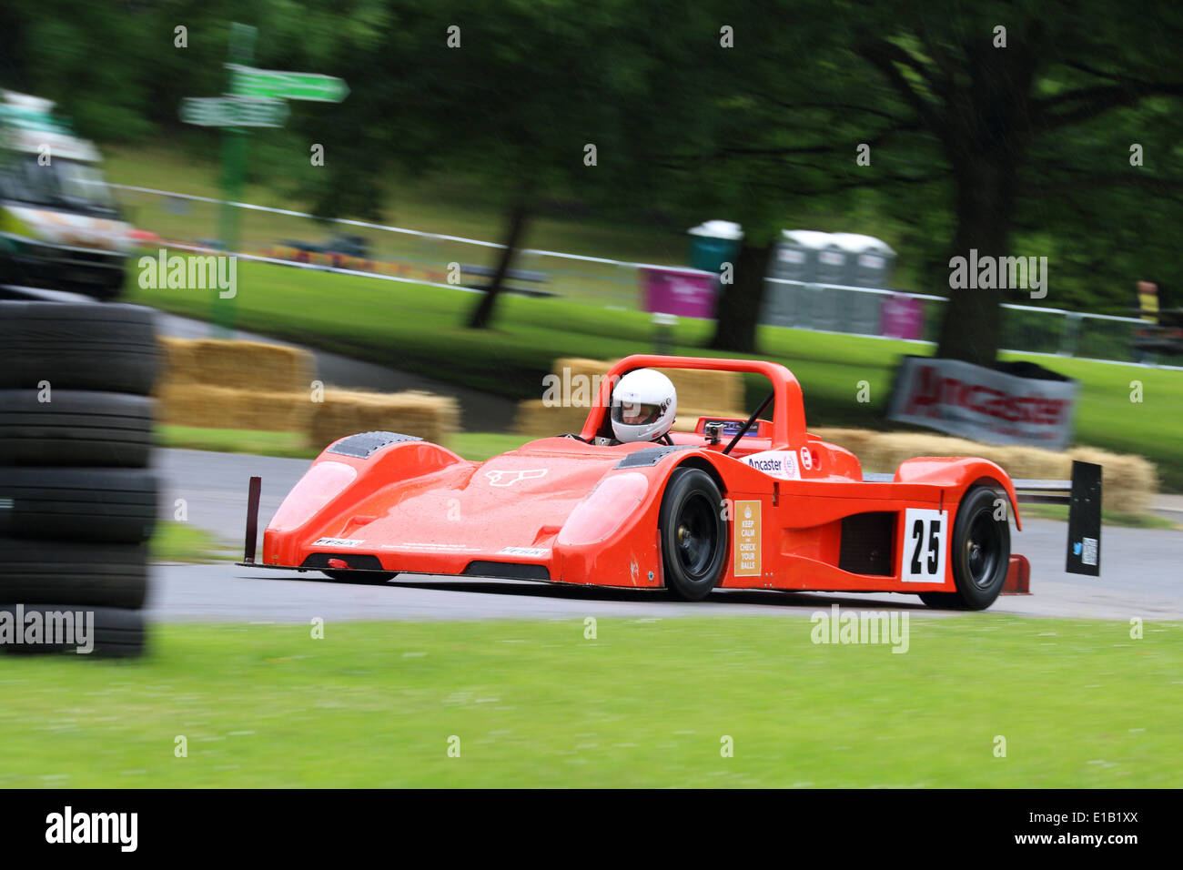 Ein Auto konkurriert in den Motorsport im The Palace Sprint im Crystal Palace Park. Stockfoto