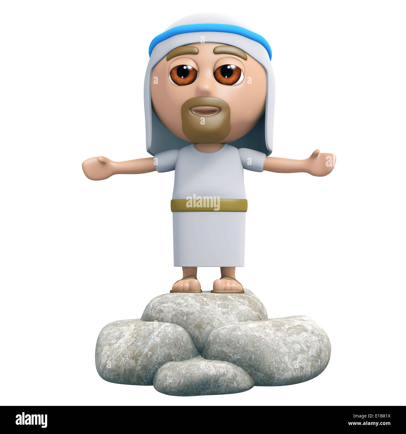 3D Jesus Christus Bergpredigt Stockfoto