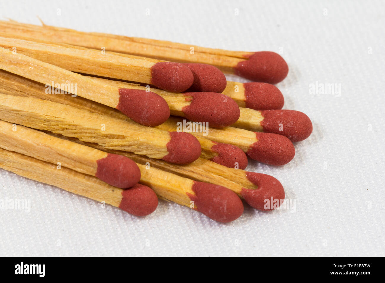 Streichholzschachtel isoliert auf weiss Stockfoto