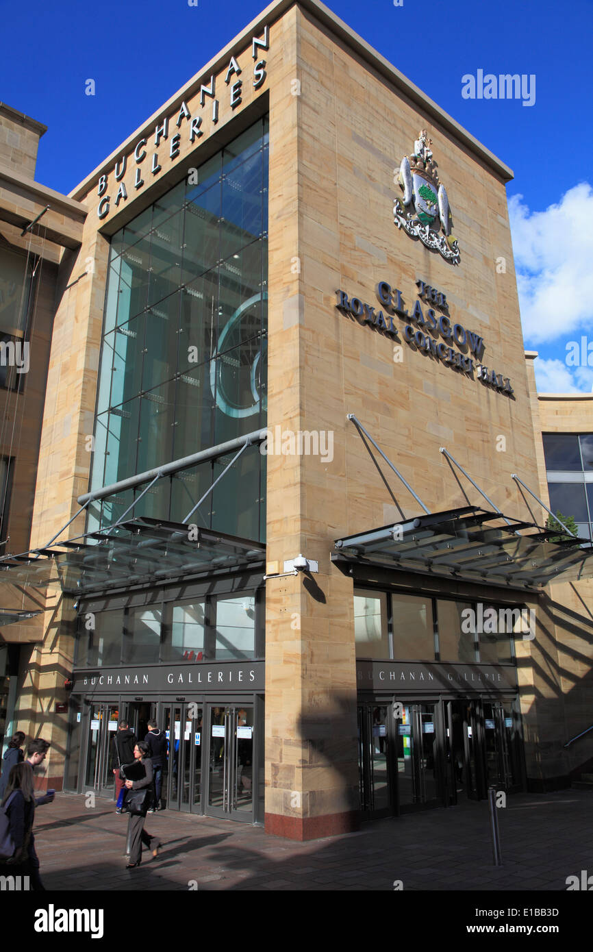 UK, Schottland, Glasgow, Buchanan Galleries, Glasgow Royal Concert Hall, Stockfoto