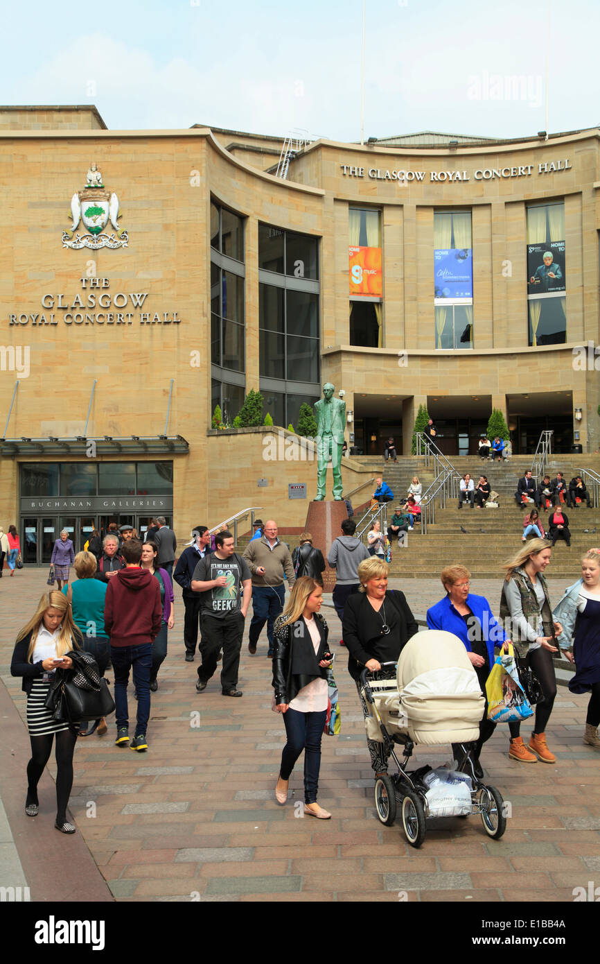 UK, Schottland, Glasgow, Glasgow Royal Concert Hall, Buchanan Street, Menschen, Stockfoto