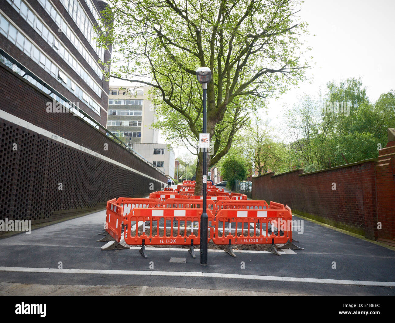 Gestaltung von Gärten in Fußgängerzone UK Stockfoto