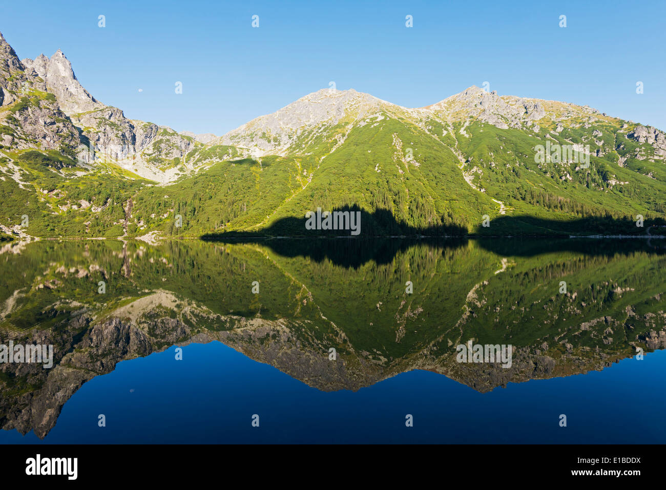 Europa, Polen, Karpaten Berge, Zakopane, Lake Morskie Oko (Auge des Meeres) Stockfoto