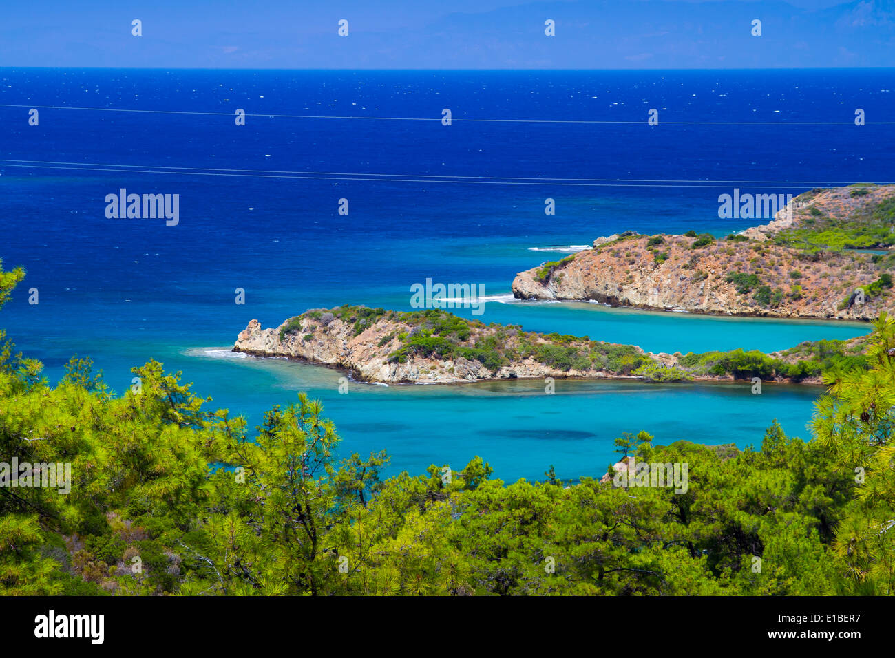 Küste. Die Halbinsel Datca, Provinz Mugla, Anatolien, Türkei, Asien Stockfoto