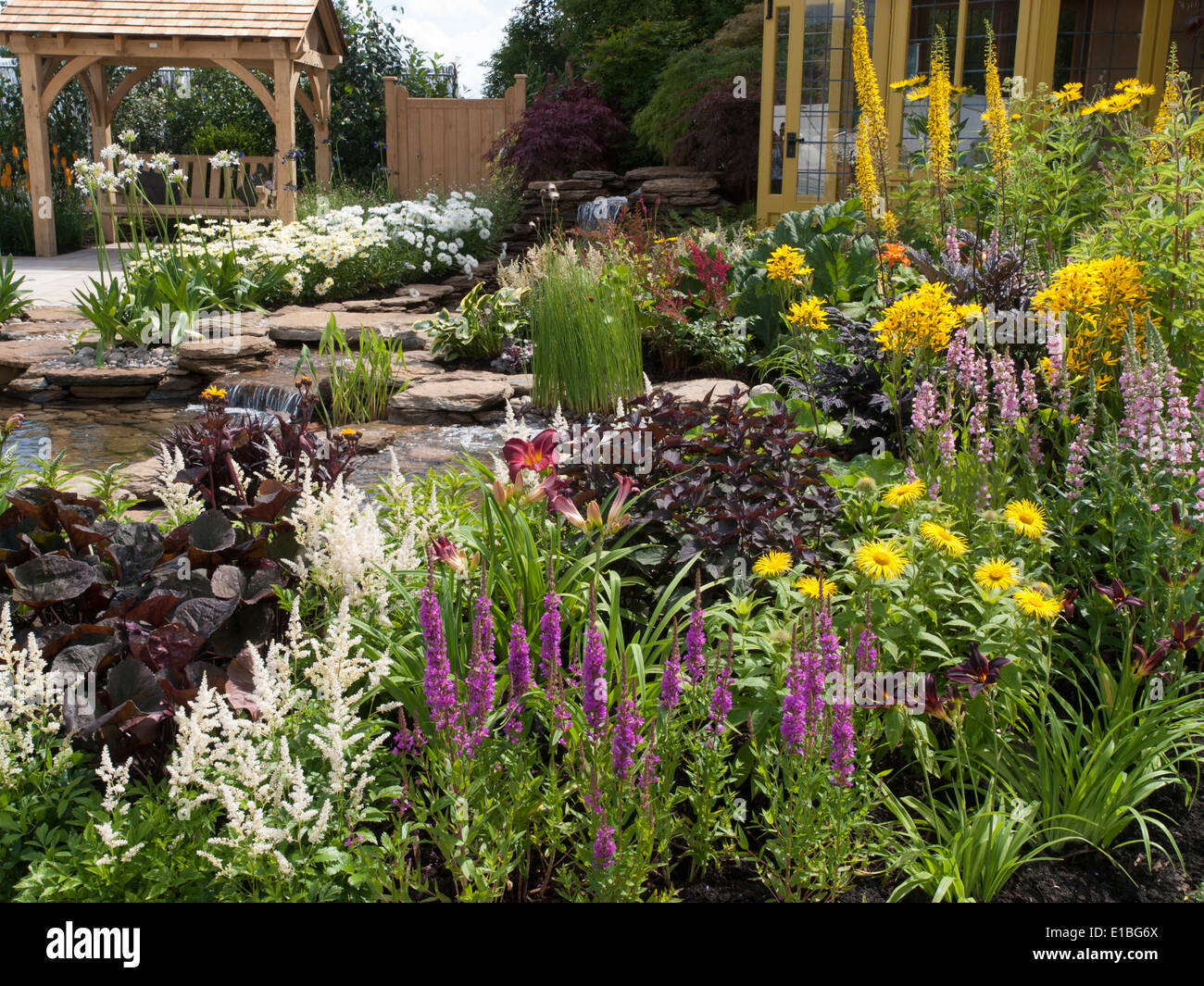 Pflanzung und Show Gärten RHS Tatton Park Blumenschau 2013 Stockfoto