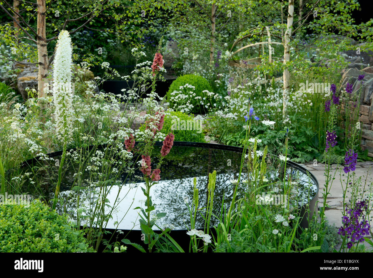 Ein Teil der Vital Erde Night Sky Garden auf der Chelsea Flower Show, London, UK Stockfoto