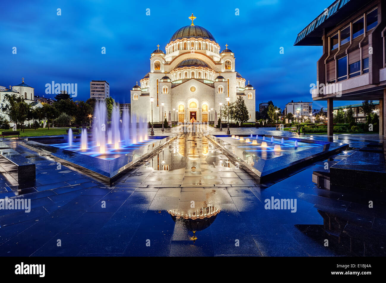 Tempel des Heiligen Sava Stockfoto