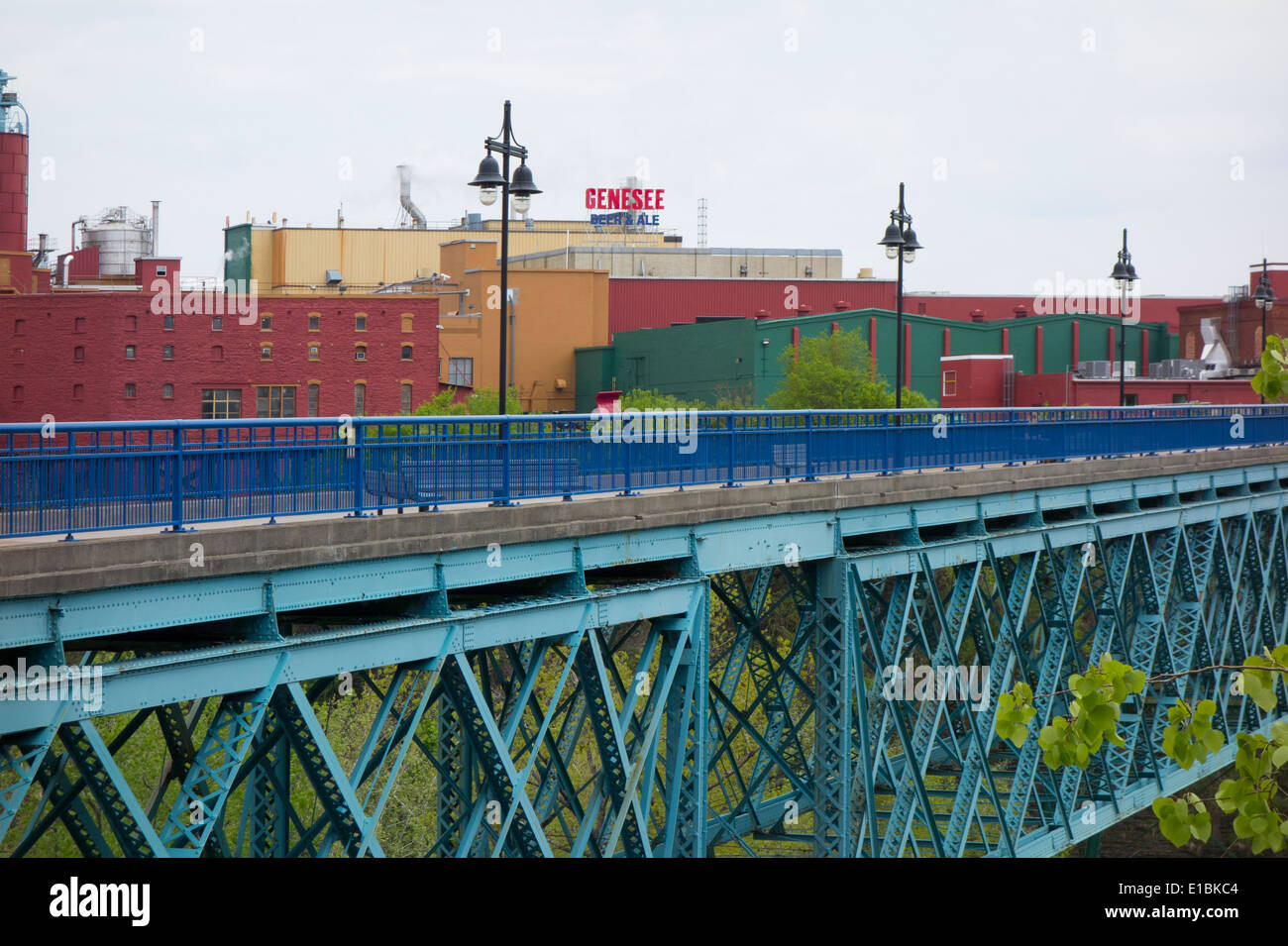 hohe Wasserfälle Bezirk in Rochester New York Stockfoto