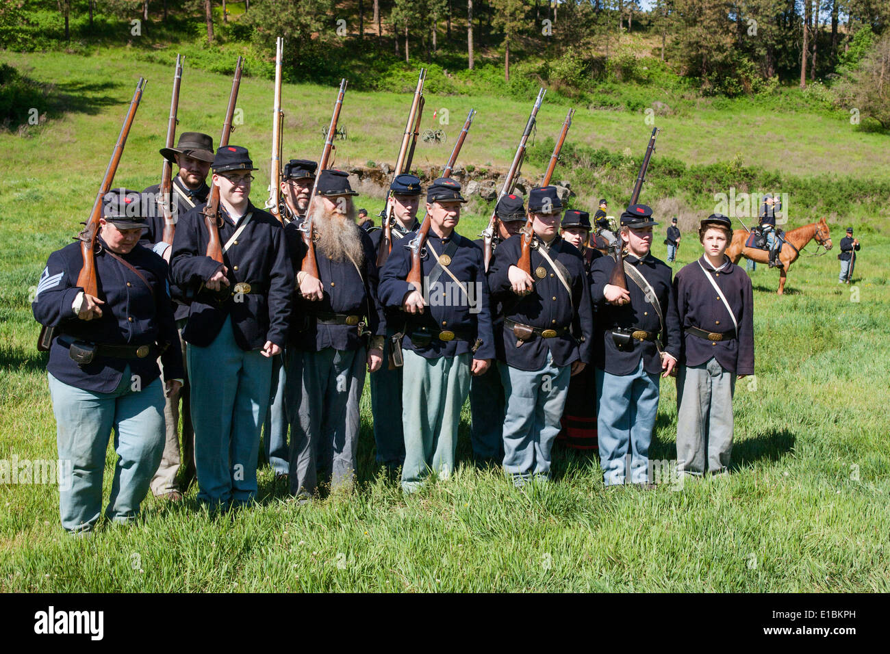 Unions-Armee Reenactors. Stockfoto