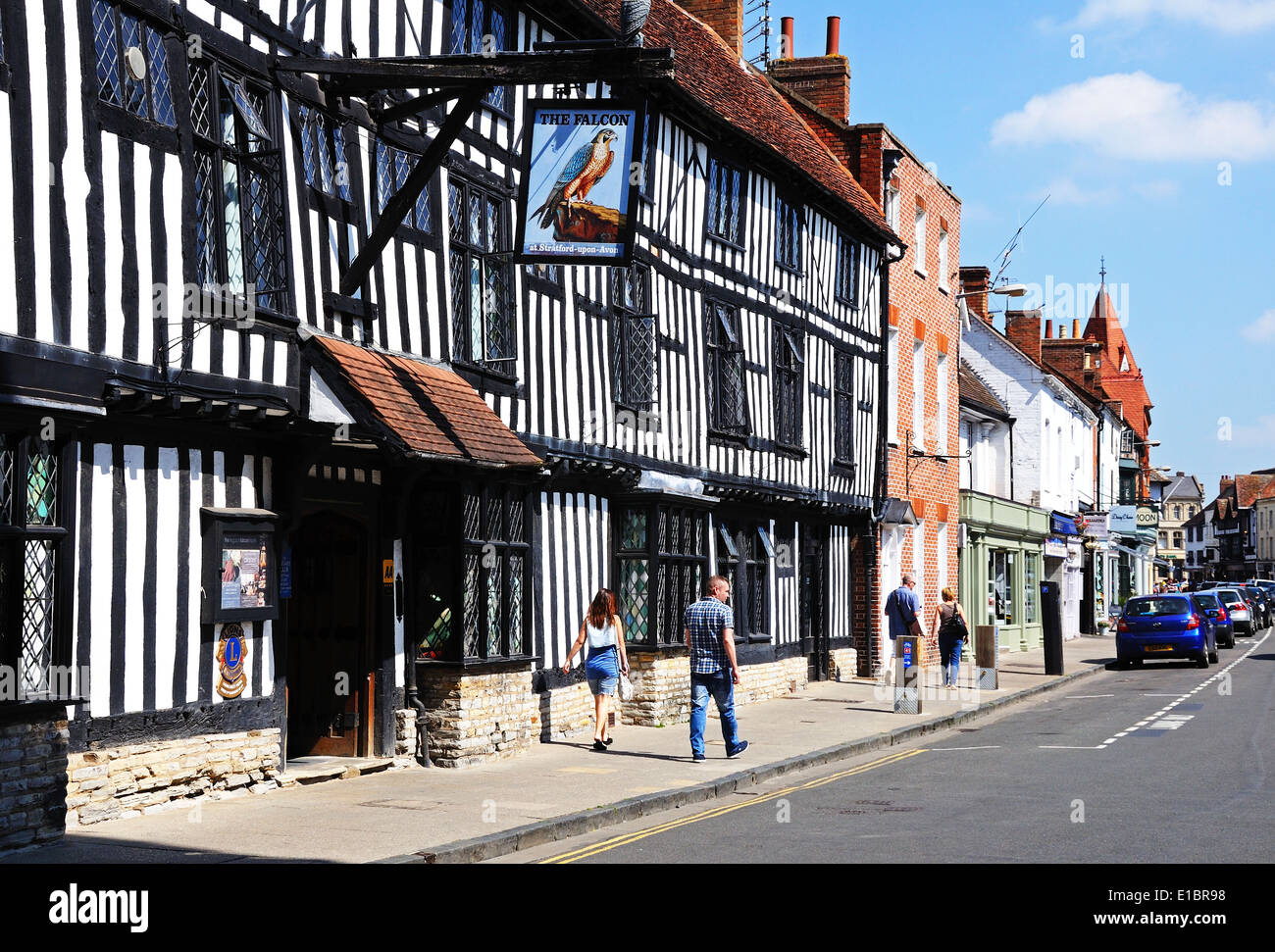 Legacy Falcon Hotel entlang Chapel Street, Stratford-Upon-Avon, Warwickshire, England, Vereinigtes Königreich, West-Europa. Stockfoto