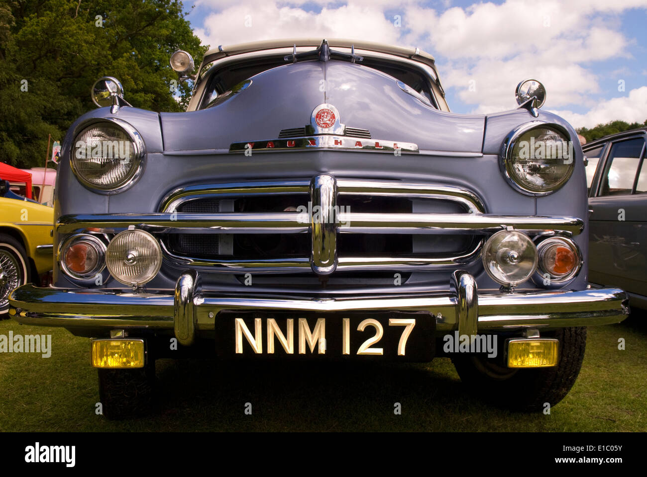 Vauxhall Velox von 1954 bei einem Oldtimertreffen, Haslemere, Surrey, Großbritannien. Stockfoto