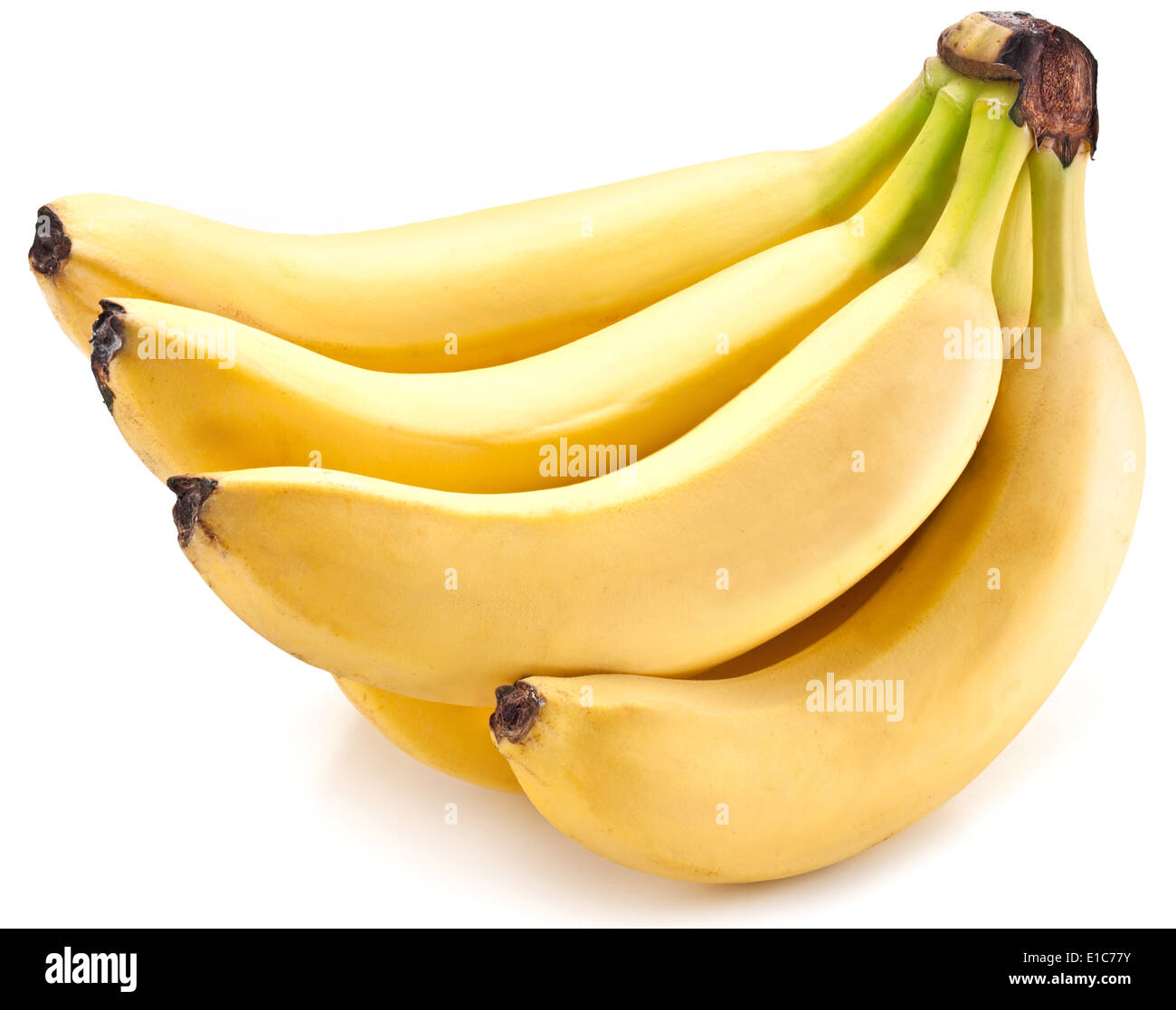 Bananen Früchte auf einem weißen Hintergrund isoliert Stockfoto