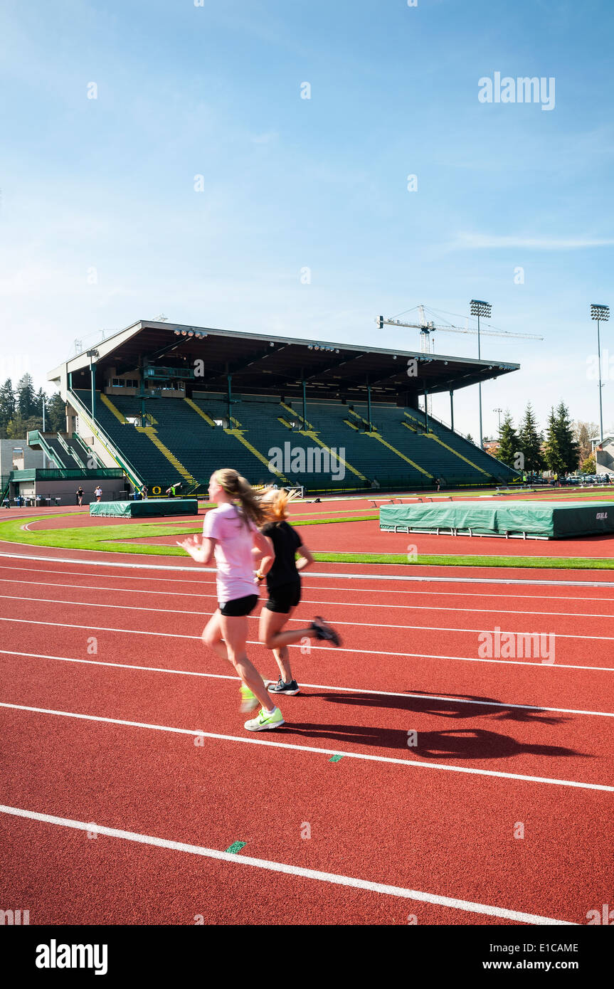 Universität von Oregon in Eugene - Leichtathletik-Stadion - Hayward Field Stockfoto