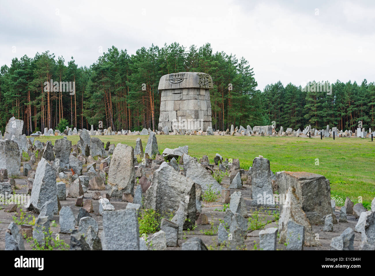 Europa, Polen, Treblinka Vernichtungslager camp, dem zweiten Weltkrieg Gedenkstätte Stockfoto