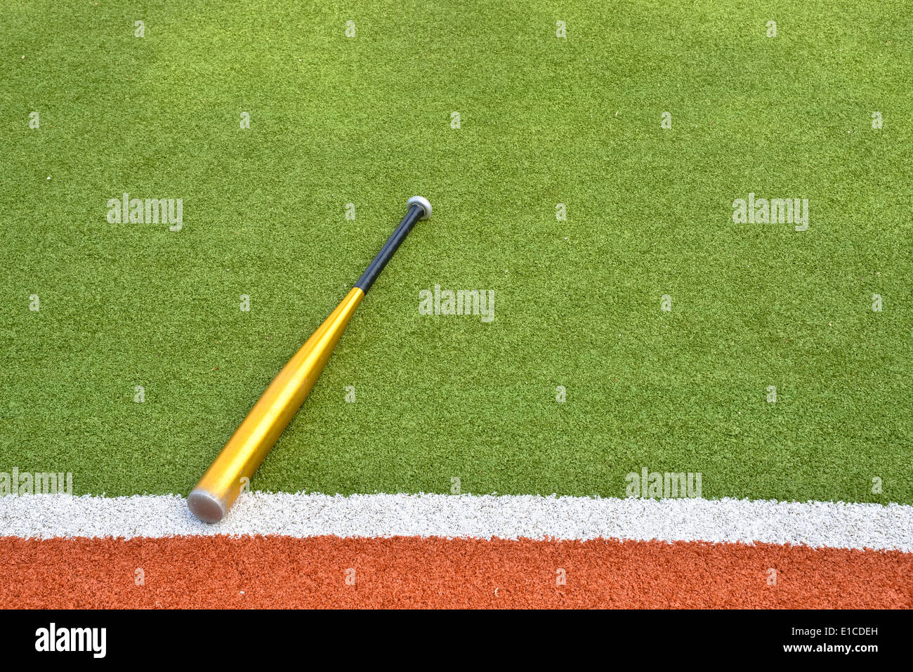 Linien und Streifen in grün Softball-Feld Stockfoto