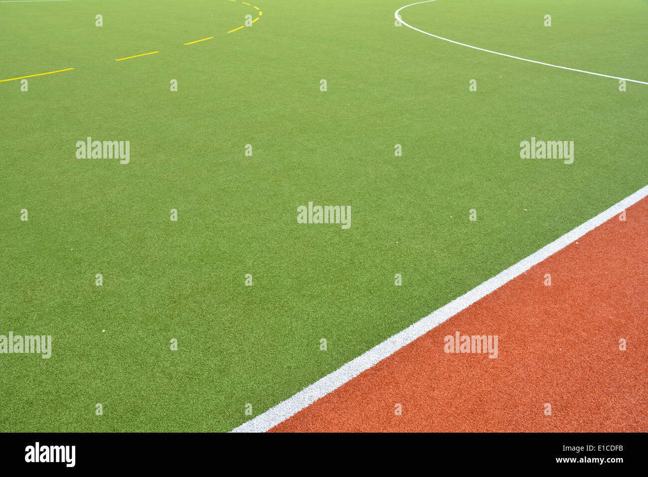 Linien und Streifen in grün Softball-Feld Stockfoto