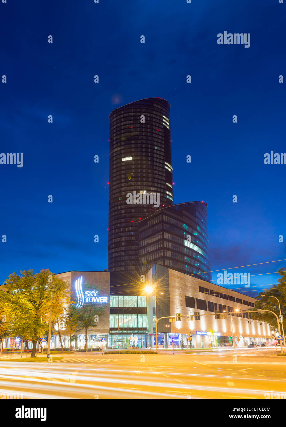 Europa, Polen, Silesia, Wroclaw, Sky Tower Stockfoto