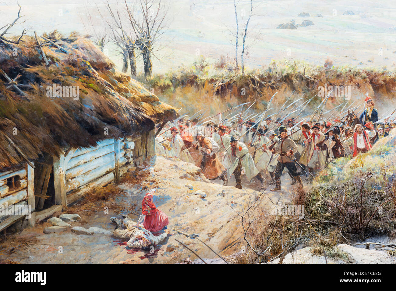 Europa, Polen, Silesia, Wroclaw, Panorama von Raclawice, Gemälde der