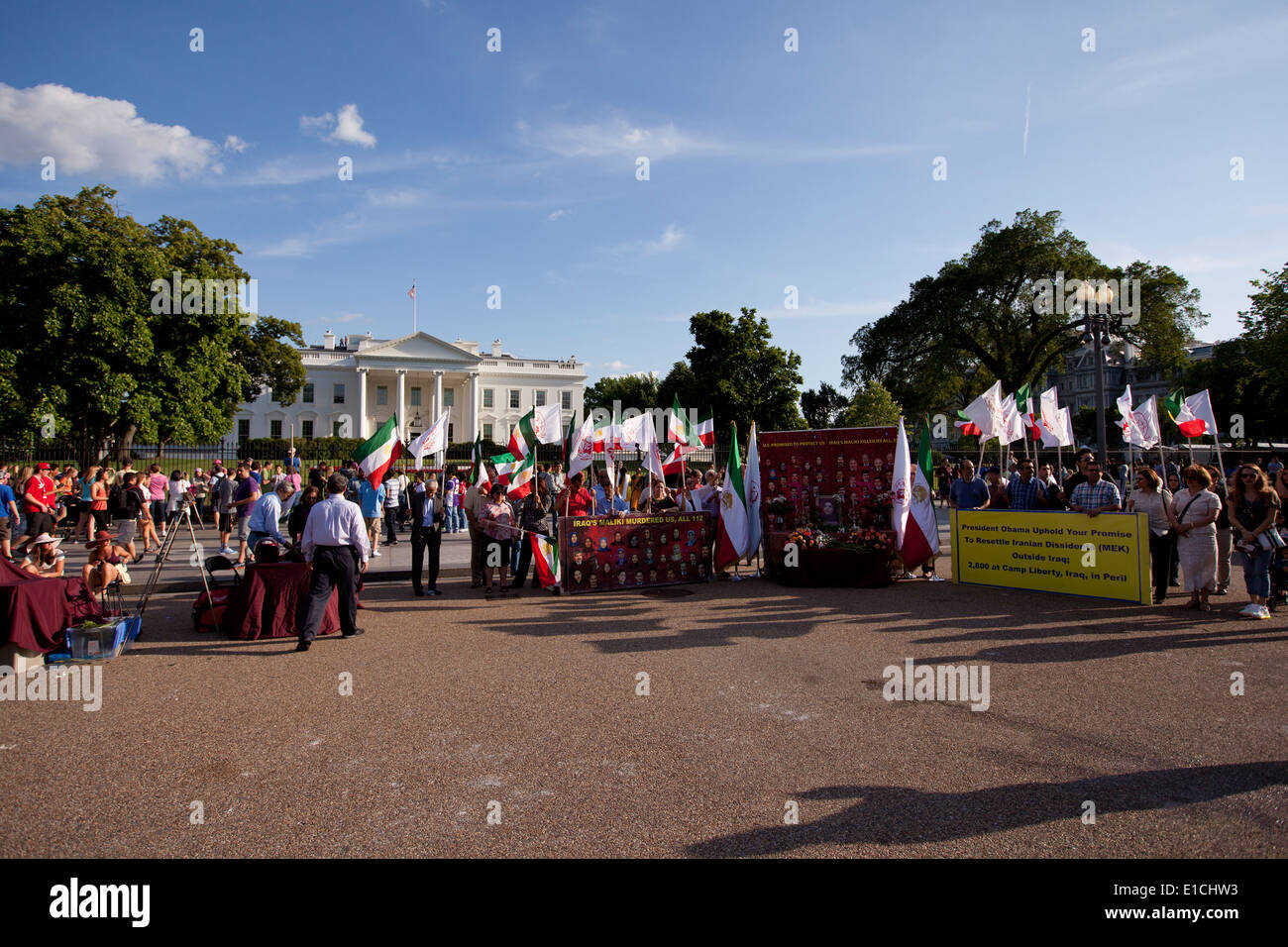 irakische Demonstranten vor dem weißen Haus Washington dc usa Stockfoto