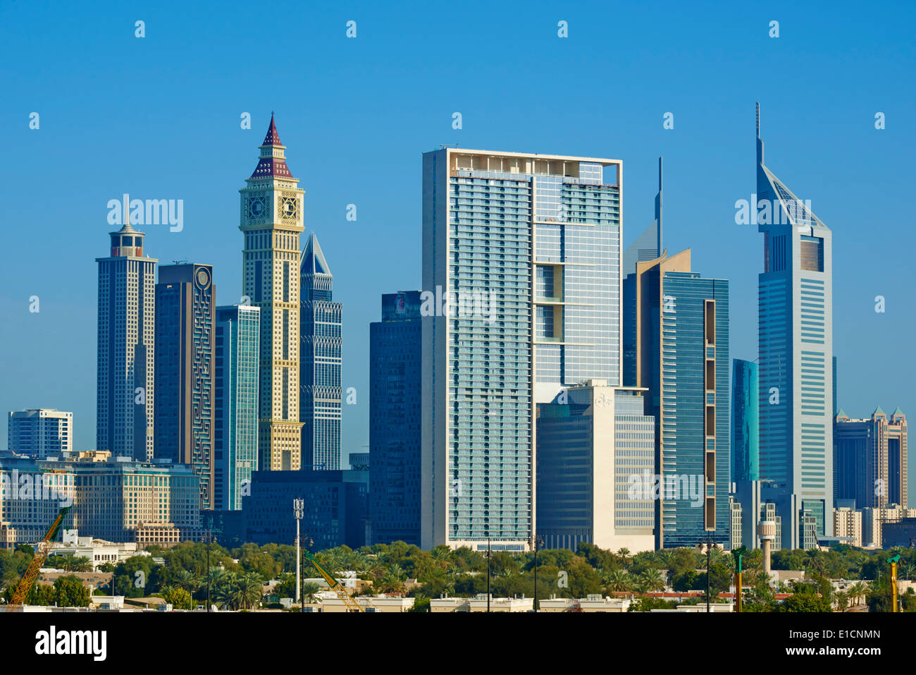 Vereinigte Arabische Emirate, Dubai, Sheikh Zayed Road Nachbarschaft, Financial district Stockfoto