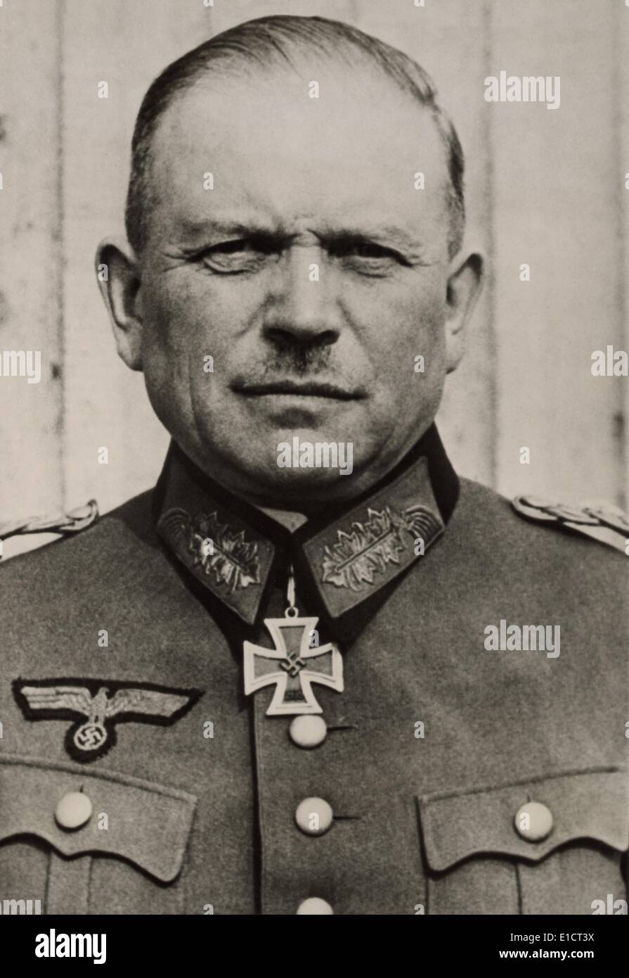 General Heinz Guderian, deutscher Kommandant des zentralen Bereichs der Operation Barbarossa.  Diese Gruppe fuhr in Richtung Moskau Stockfoto