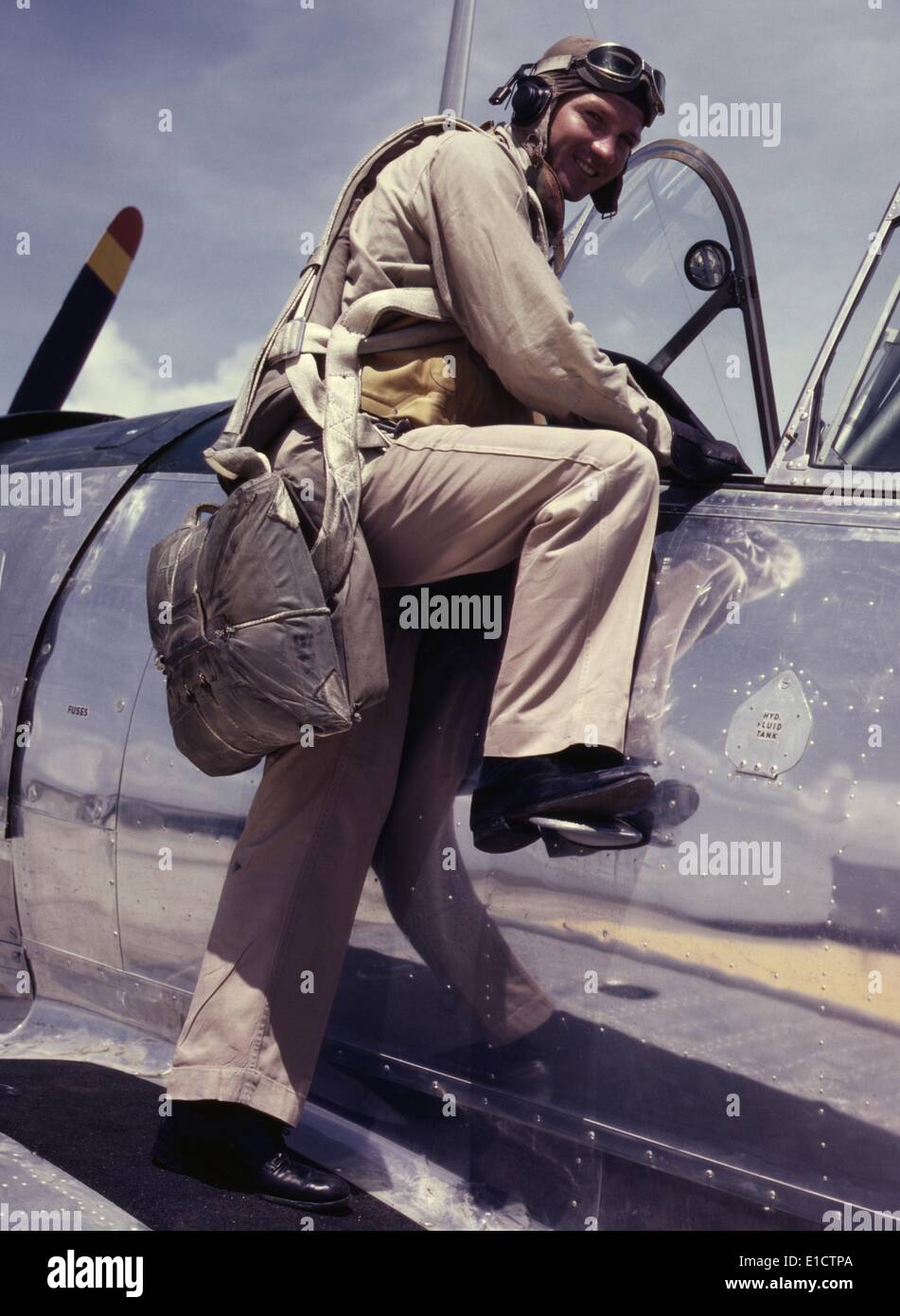 African American Cadet L. Deitz an der Naval Air Base, Corpus Christi, Texas. August 1942, während des 2. Weltkrieges. Stockfoto