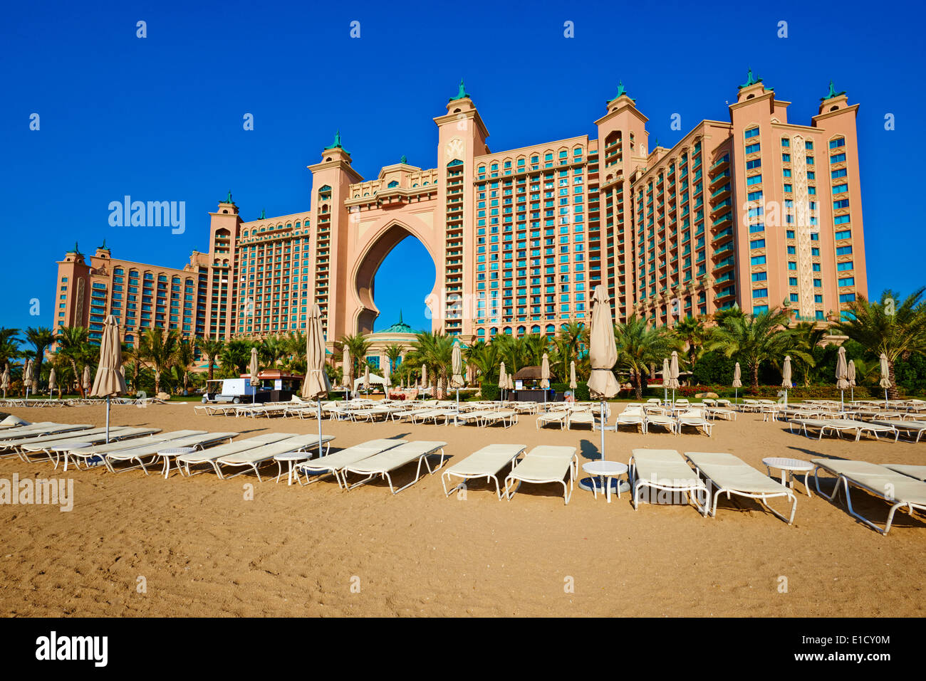 Vereinigte Arabische Emirate, Dubai, Marina Dubai, die Palm Jumeirah, Atlantis hotel Stockfoto