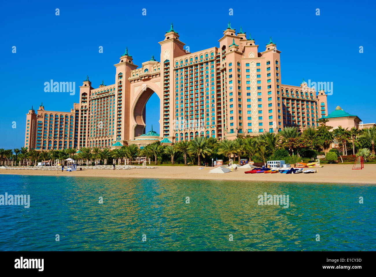 Vereinigte Arabische Emirate, Dubai, Marina Dubai, die Palm Jumeirah, Atlantis hotel Stockfoto