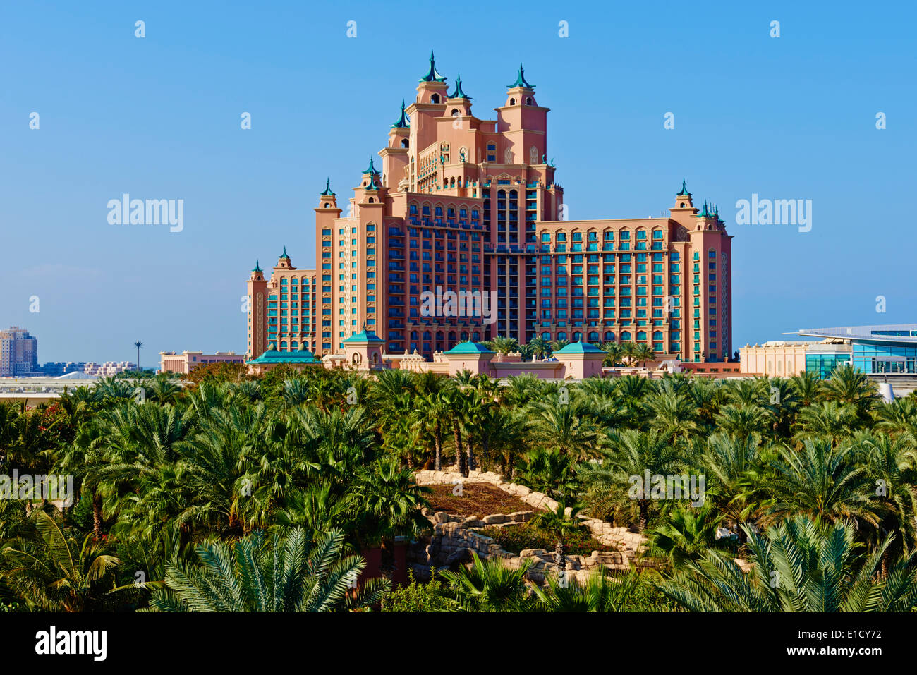Vereinigte Arabische Emirate, Dubai, Marina Dubai, die Palm Jumeirah, Atlantis hotel Stockfoto