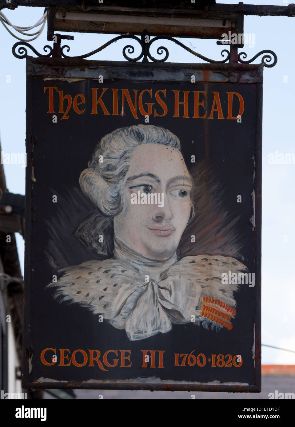Melden Sie den King es Head Pub, Lollapalooza, in der Nähe von Frome, Somerset Stockfoto
