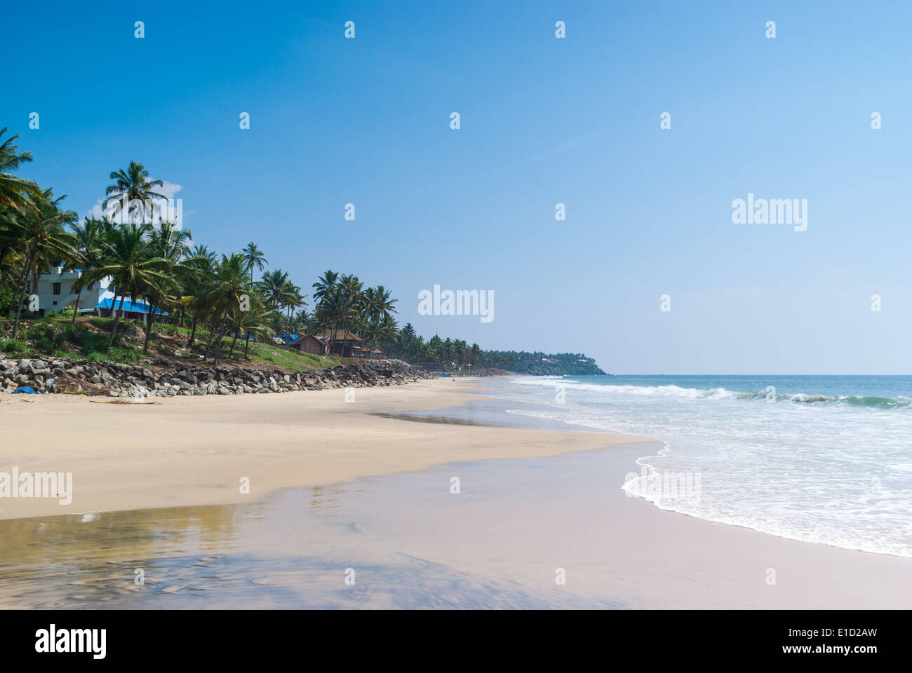 Unglaubliche indischen Stränden, Varkala. Kerala, Indien Stockfoto