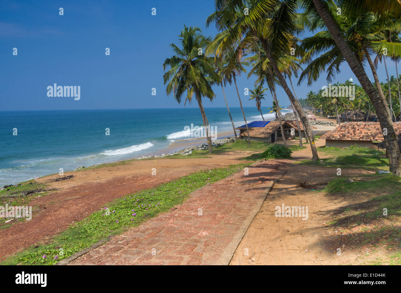 Unglaubliche indischen Stränden, Varkala. Kerala, Indien Stockfoto