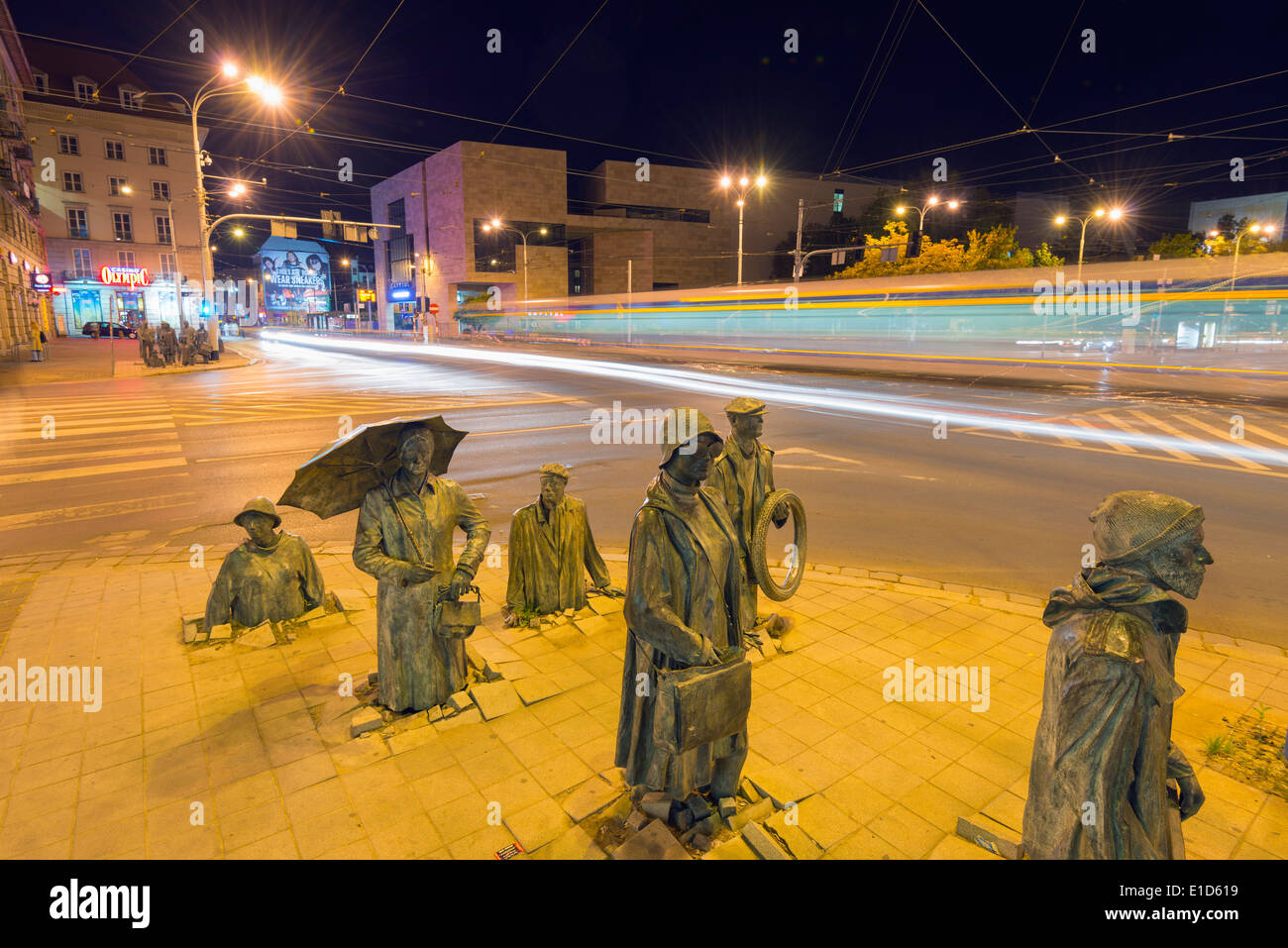 Europa, Polen, Silesia, Wroclaw, die Passage Streetart-Skulptur von Jerry Kalina 24. Jahrestag der Erklärung Martial law Stockfoto