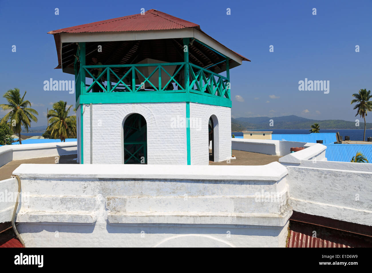 Cellular Jail bewachen Turm, Port Blair, Andamanen, Indien, Asien Stockfoto