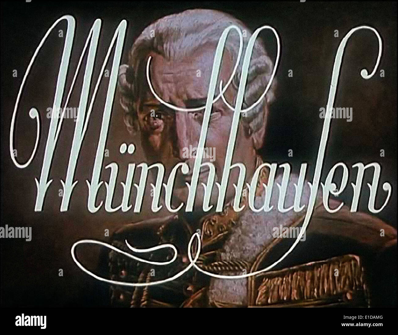 Szene aus "Die Abenteuer des Baron Münchhausen" (Münchhausen) veröffentlicht 1943, Regie: Josef von Báky Darsteller Hans Albers. Stockfoto